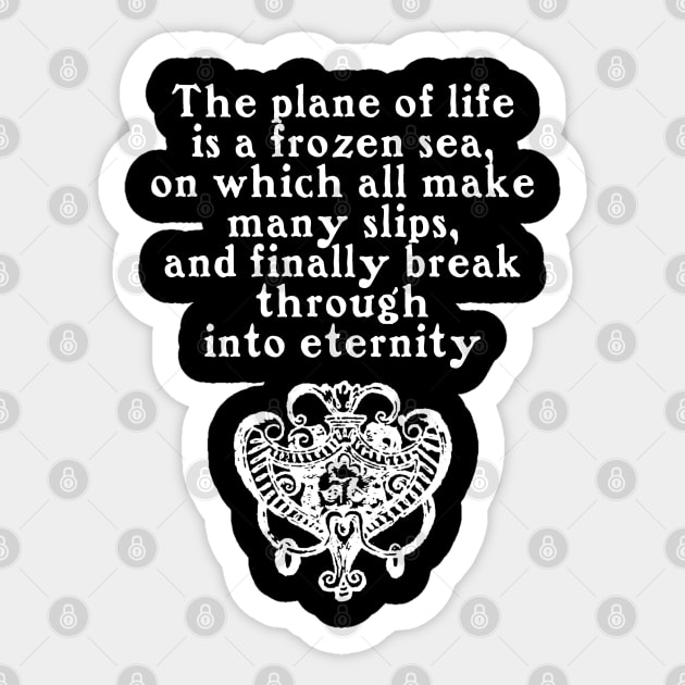 The Plane of Life is a Frozen Sea Sticker by MichaelaGrove